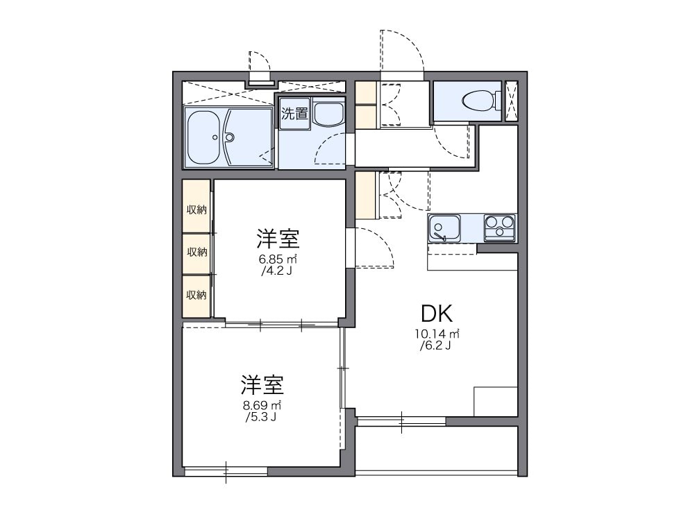 レオパレス文理台の物件間取画像