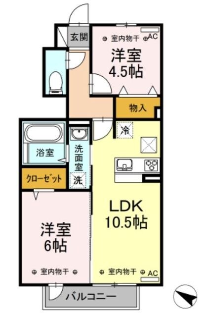 Fontaine桜の物件間取画像