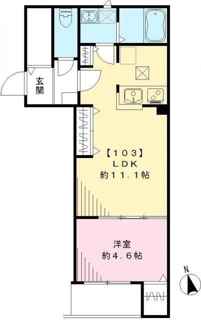 ラシーネ山光の物件間取画像