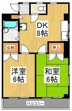 グレースパレス北岡の物件間取画像