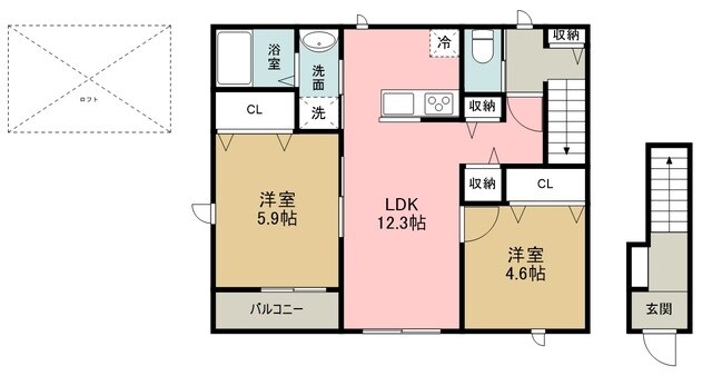 銀露館の物件間取画像