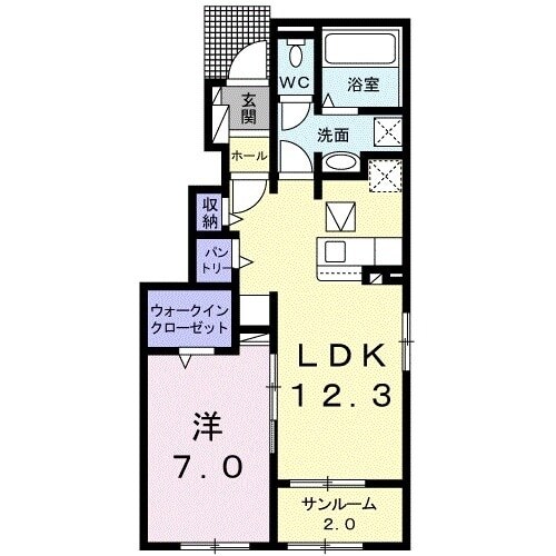 サニー桜ケ丘の物件間取画像