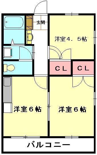 レオパレス羽折の物件間取画像