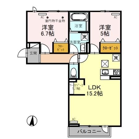 Ｄ-ｒｏｏｍ高坂弐番町の物件間取画像