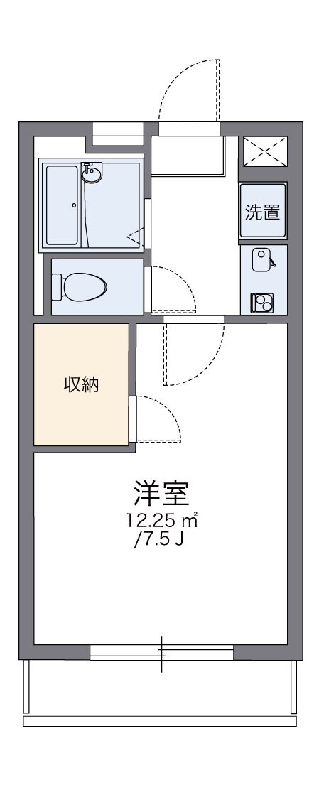 レオパレスＴＡＣＨＩＢＡＮＡの物件間取画像