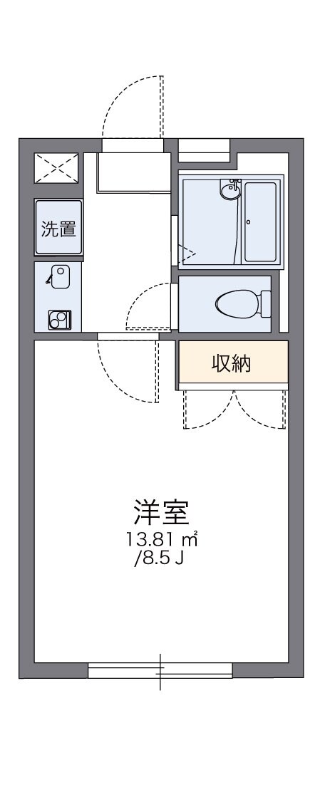 レオパレスＴＡＣＨＩＢＡＮＡの物件間取画像