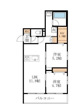 メゾンブリアン川越の物件間取画像