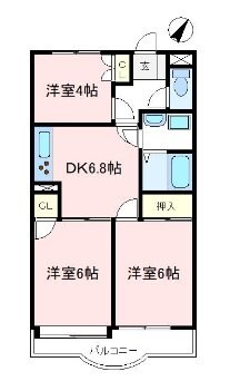 グリーンヒルマンションの物件間取画像