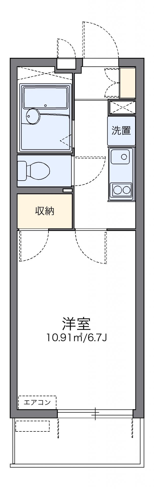 レオパレスＴＦ　ｏｎｅの物件間取画像