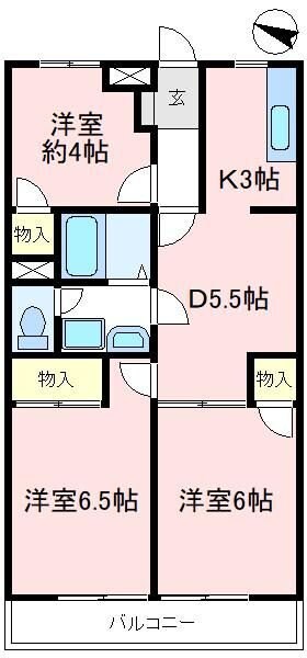 ハイネス狭山台の物件間取画像