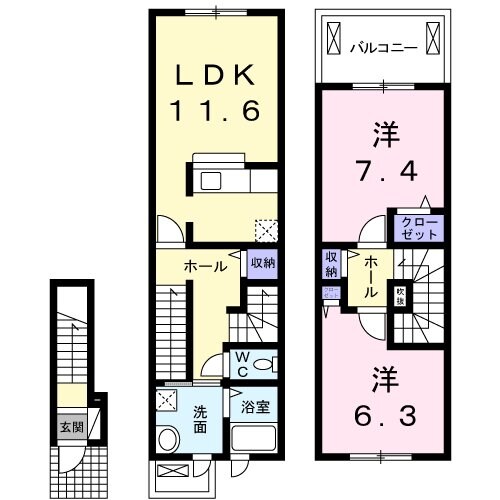 カルム　Ｂの物件間取画像