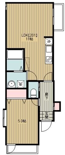 ピア川越の物件間取画像