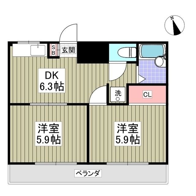 ユゲタビルの物件間取画像