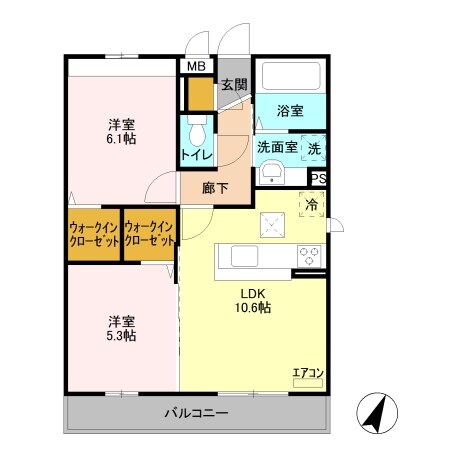 ポッソ ヴィラージュ　IIの物件間取画像