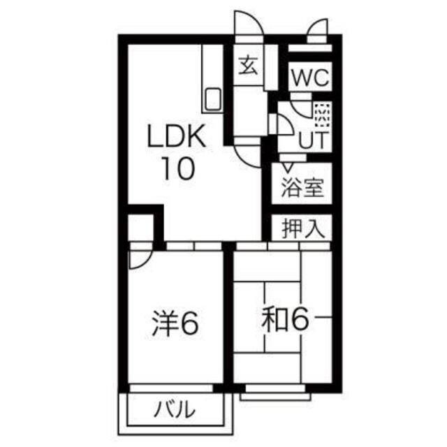 若葉ハイムの物件間取画像