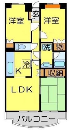 ファインドエル２新宿の物件間取画像