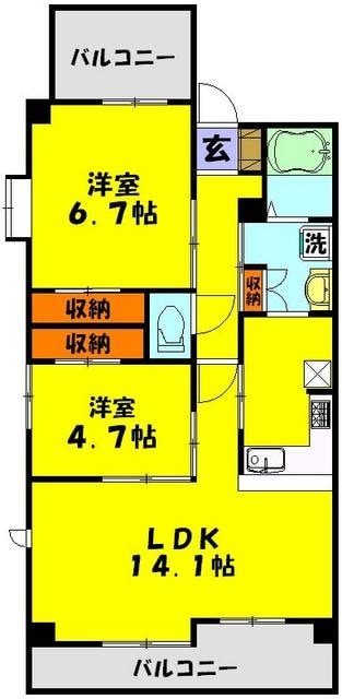 エーコー・カミキの物件間取画像