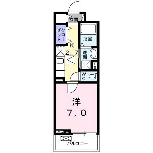 ウエストリバー　五番館の物件間取画像