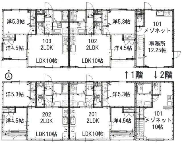 アキラコーポの物件間取画像