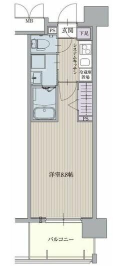 パルティール浅間町の物件間取画像