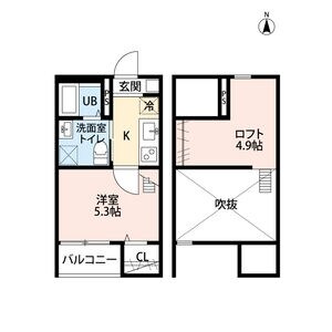 コンフォート上高畑(コンフォートカミタカバタ)の物件間取画像