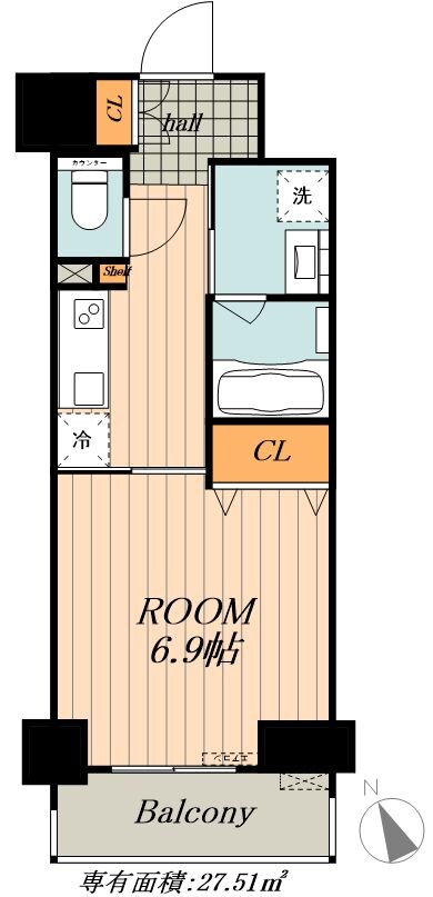 TENAS今池の物件間取画像