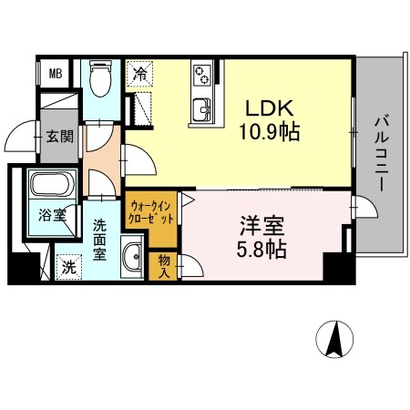 RESIDENCE丸の内七間町の物件間取画像