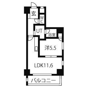 スタジオスクエア大須の物件間取画像