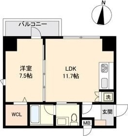 パークフラッツ新栄の物件間取画像