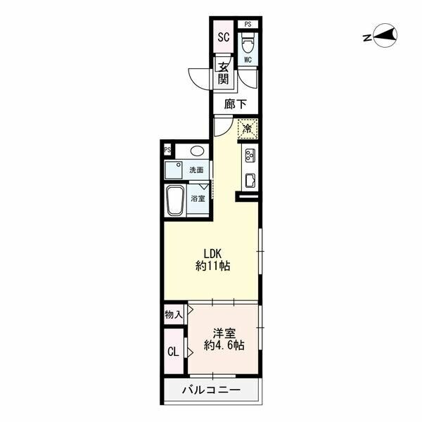 D-room名駅F棟の物件間取画像