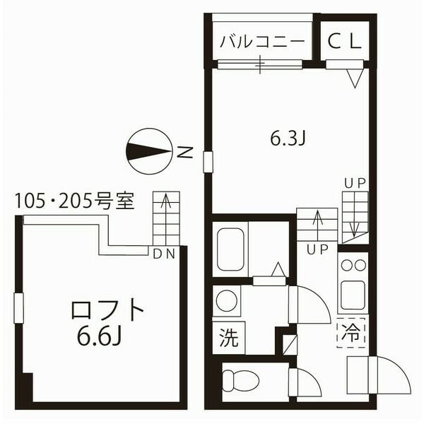 ハーモニーテラス向島町の物件間取画像