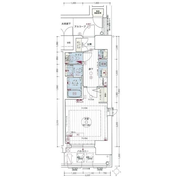 エステムコート名古屋新栄IIアリーナの物件間取画像