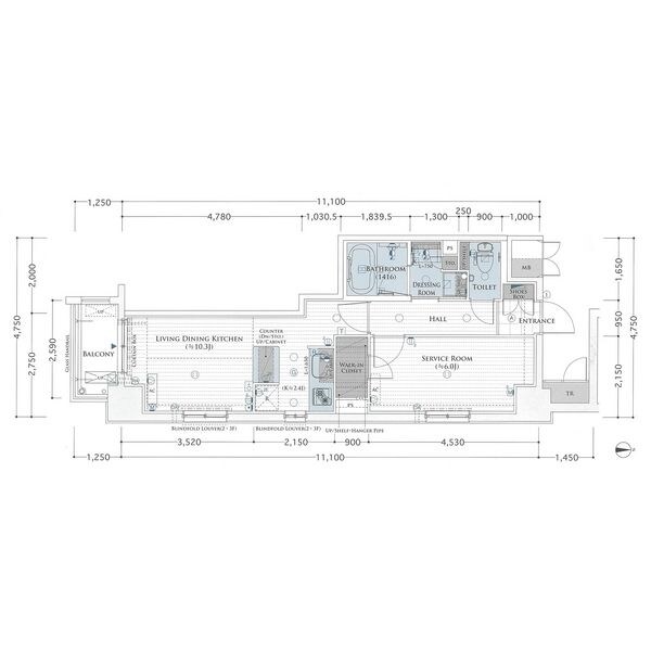 エステムプラザ名古屋D.C.2027の物件間取画像