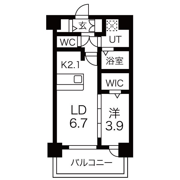 メイクス矢場町IIの物件間取画像