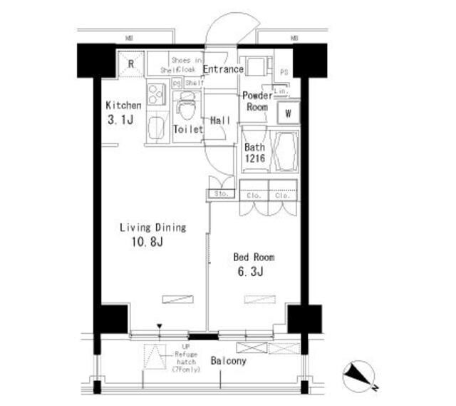 パークアクシス板橋本町弐番館の物件間取画像