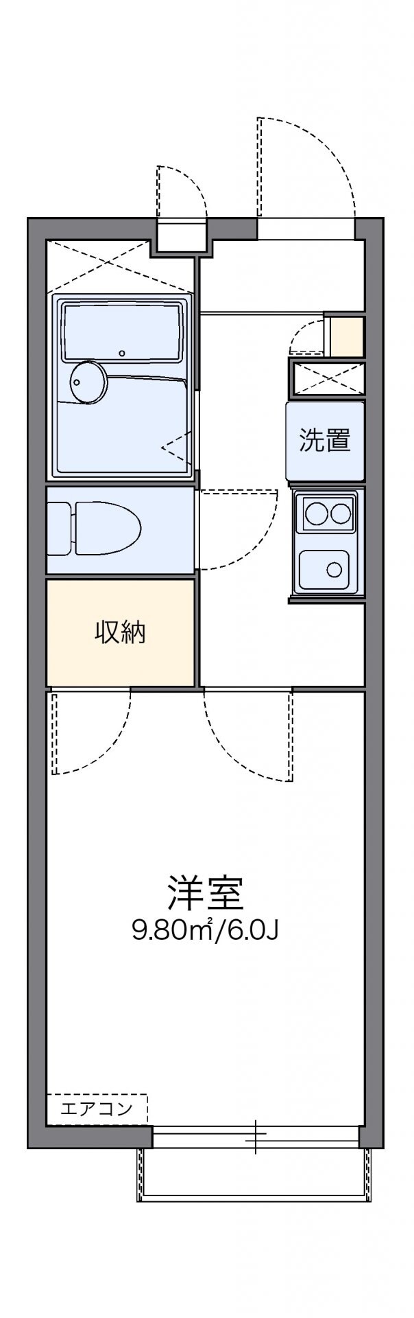 レオパレスプリムヴェールの物件間取画像