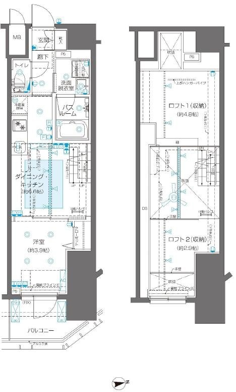 ZOOM新宿御苑前の物件間取画像