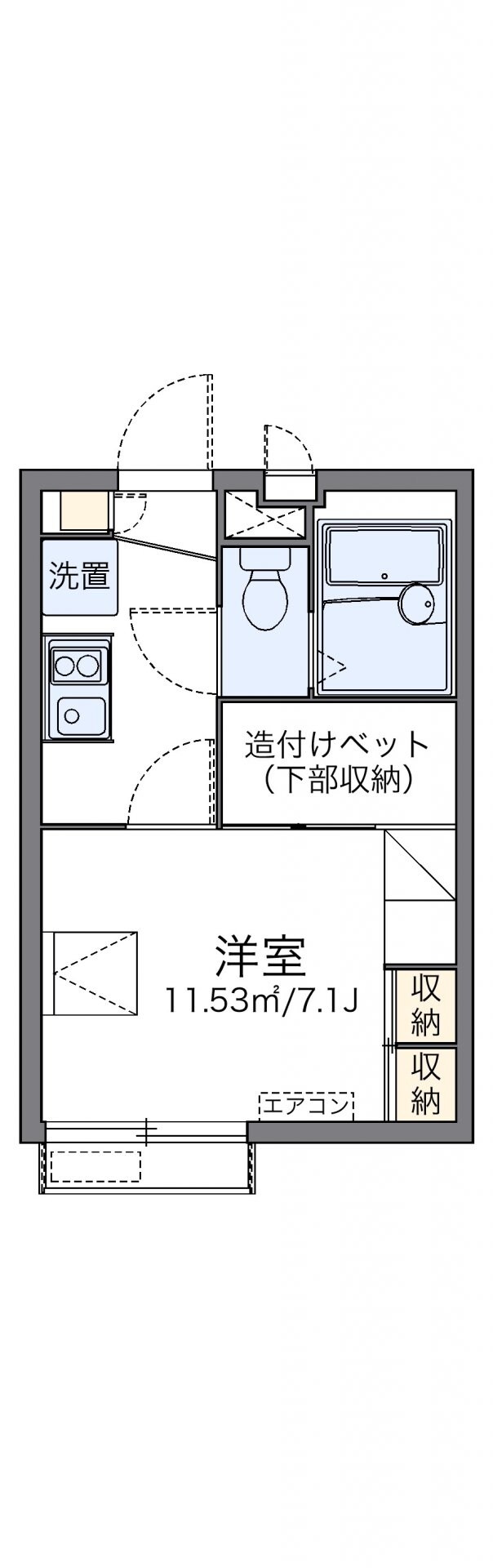 レオパレス七郎兵衛の物件間取画像