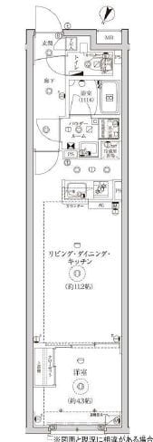 グローリオシェルト池袋IIの物件間取画像