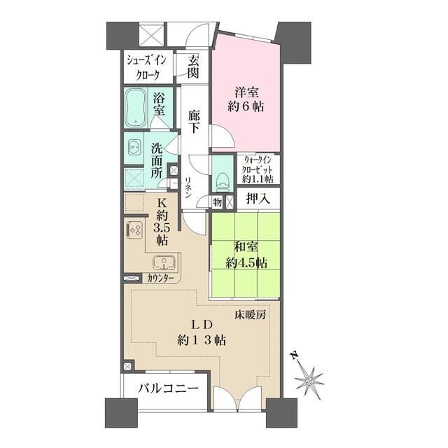 ＢＥＬＩＳＴＡ常盤台の物件間取画像