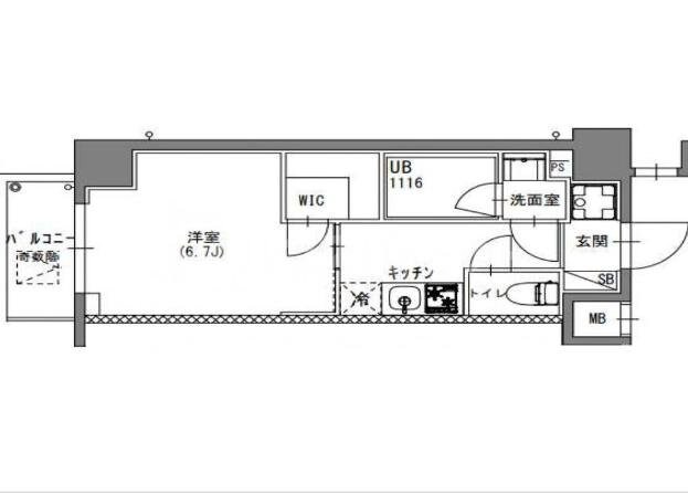 S-RESIDENCE押上Blossomの物件間取画像