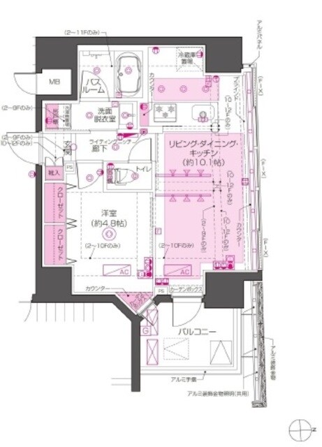 ZOOM東神田の物件間取画像