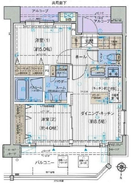 オーキッドレジデンス森下の物件間取画像