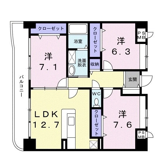 ラポール西大島　ウエストの物件間取画像