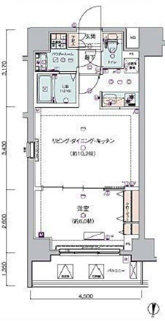 ジェノヴィア錦糸町IIスカイガーデンの物件間取画像