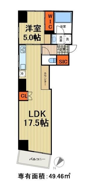 ザ・パークハビオ日本橋小伝馬町の物件間取画像