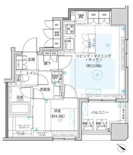 クレイシア日本橋水天宮前の物件間取画像