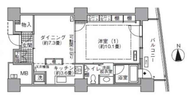 アクティ汐留の物件間取画像