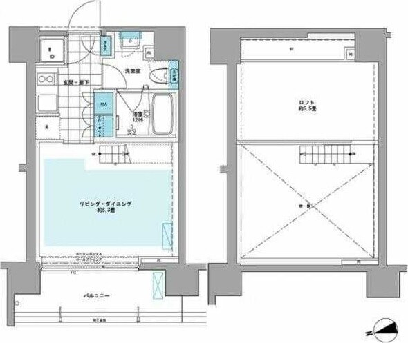 プライムアーバン芝浦LOFTの物件間取画像