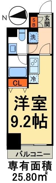 クレイシア秋葉原の物件間取画像